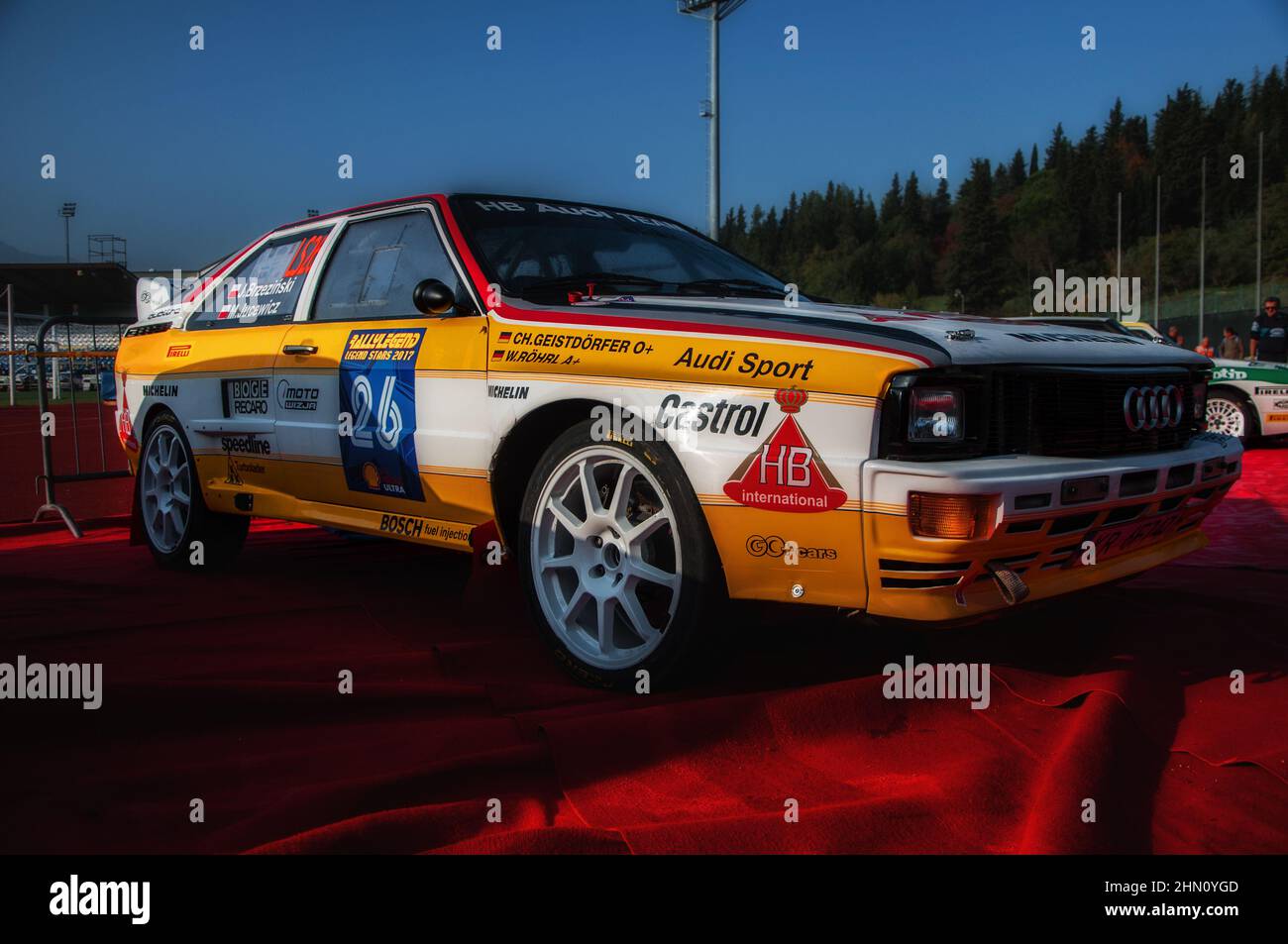 AUDI QUATTRO 1983 in old racing car rally THE LEGEND 2017 in San Marino Stock Photo