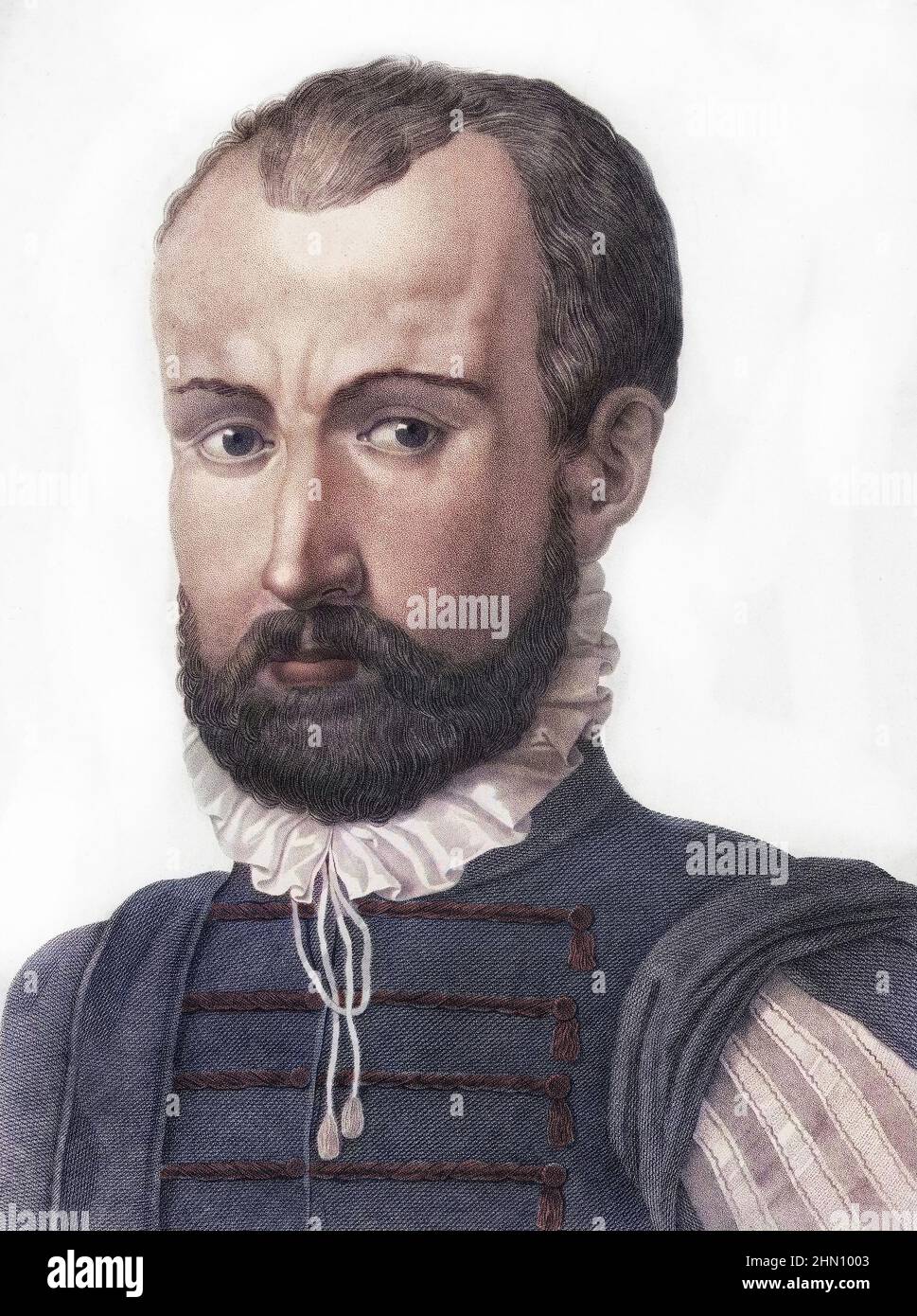 Portrait de Niccolo di Bernardo dei Machiavelli (Nicolas nicolo Machiavel, 1469-1527) Stock Photo