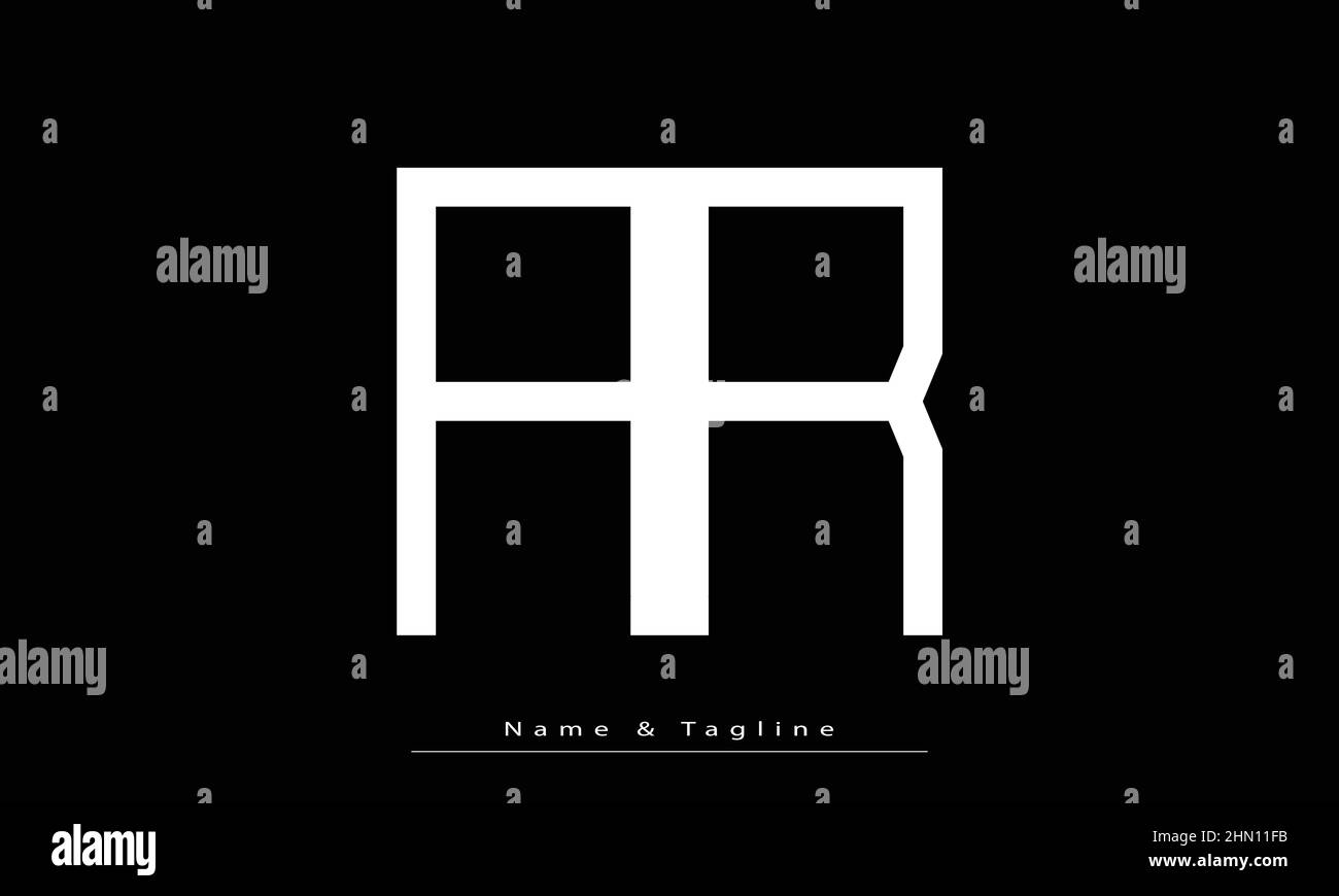 Alphabet letters Initials Monogram logo AR, RA Stock Vector