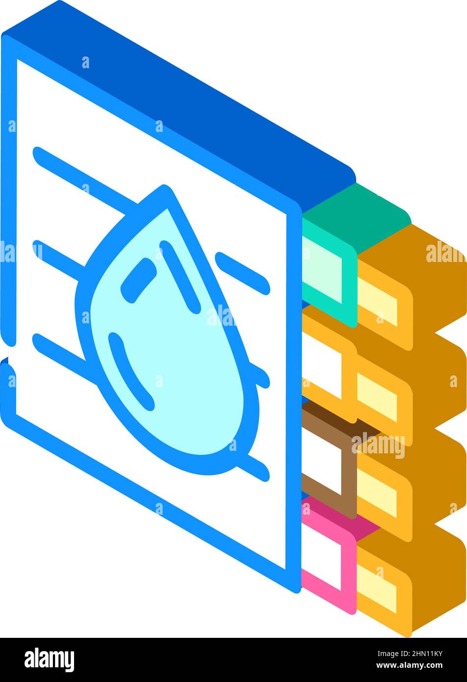 cables for submersed pumps isometric icon vector illustration Stock ...