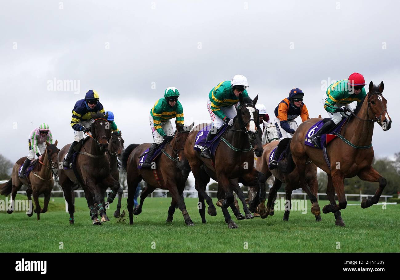 Runners and riders during the Hollywoodbets Bet 10 Get 30 P.P. Hogan Memorial Cross Country Steeplechase at Punchestown Racecourse in County Kildare, Ireland. Picture date: Sunday February 13, 2022. Stock Photo