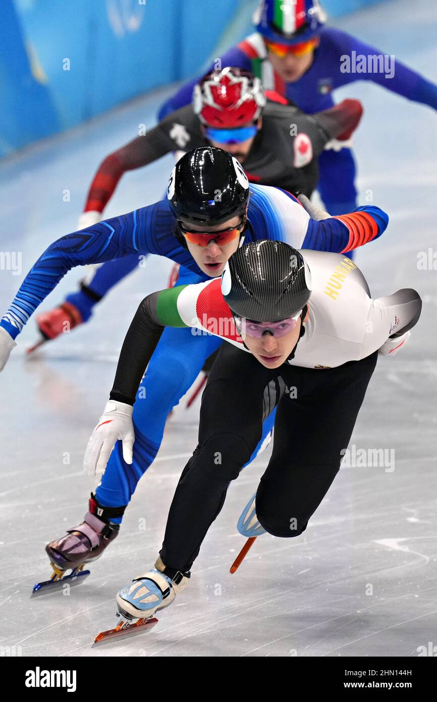 Beijing, China. 13th Feb, 2022. Shaoang Liu Of Hungary, #1, Leads The ...