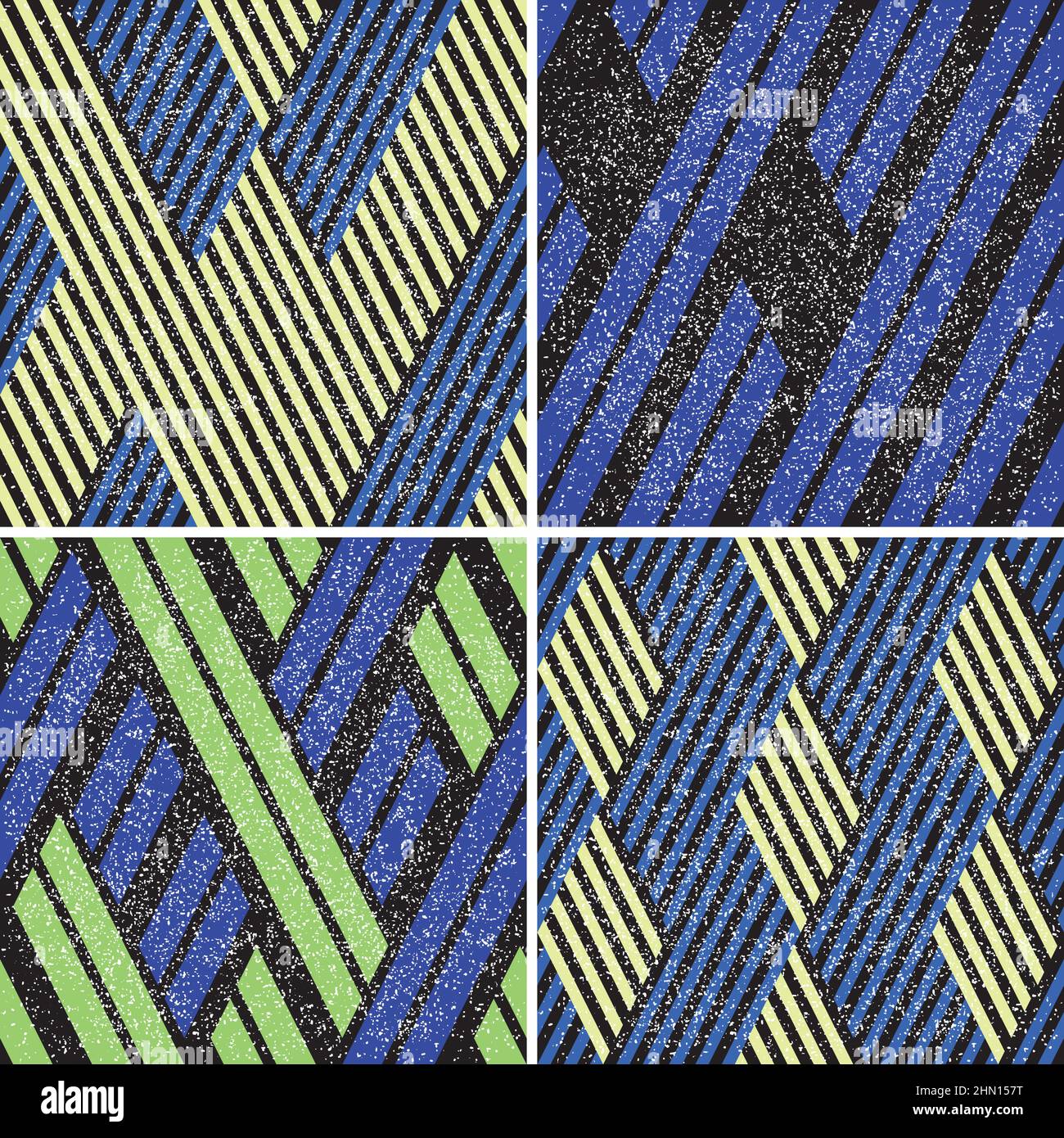 4 different vector patterns in the same package(eps). One pattern is paid and 3 are free (white dividing lines) Stock Vector