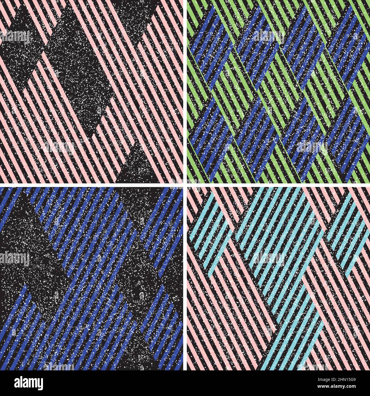 4 different vector patterns in the same package(eps). One pattern is paid and 3 are free (white dividing lines) Stock Vector