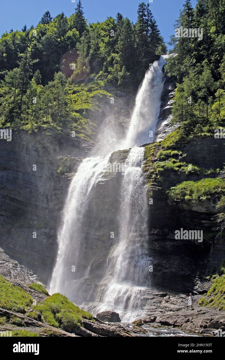 The Cascade du Rouget near the town of SixtFeraCheval in the French Alps Stock Photo Alamy