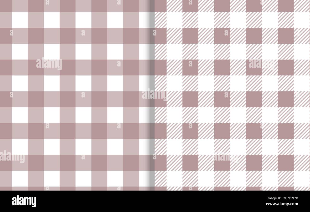 Vichy Seamless set. Pastel gingham pattern. Background for Easter, wallpaper, blanket. Stock Vector