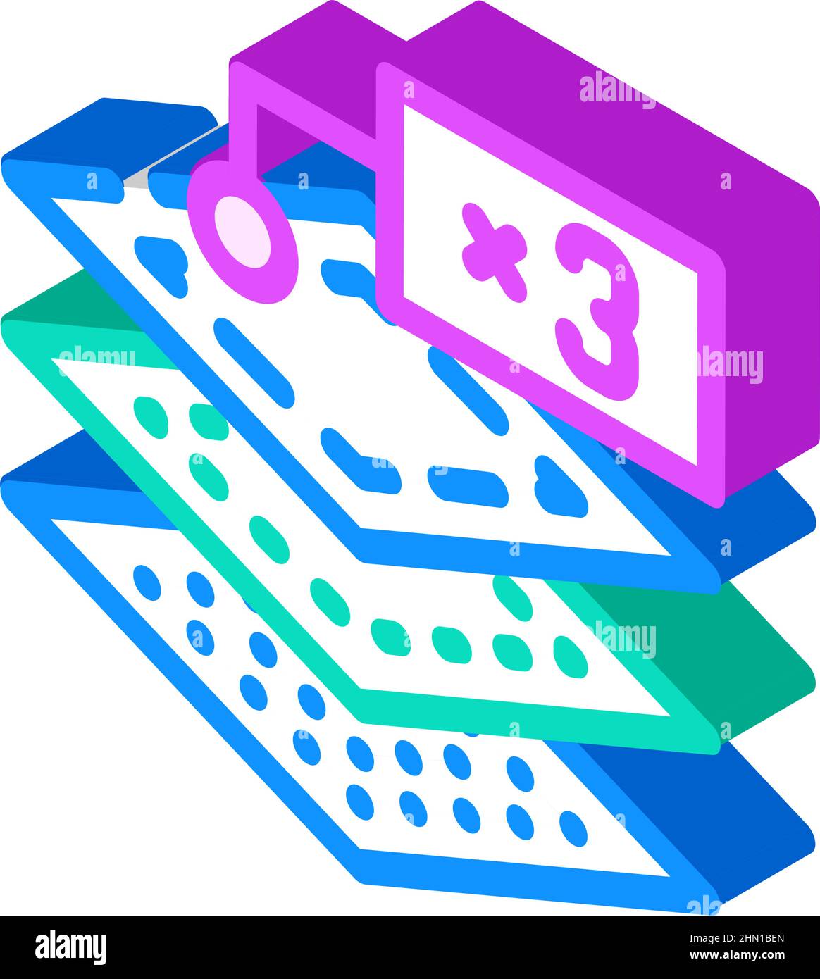 layers of napkins isometric icon vector illustration Stock Vector Image ...