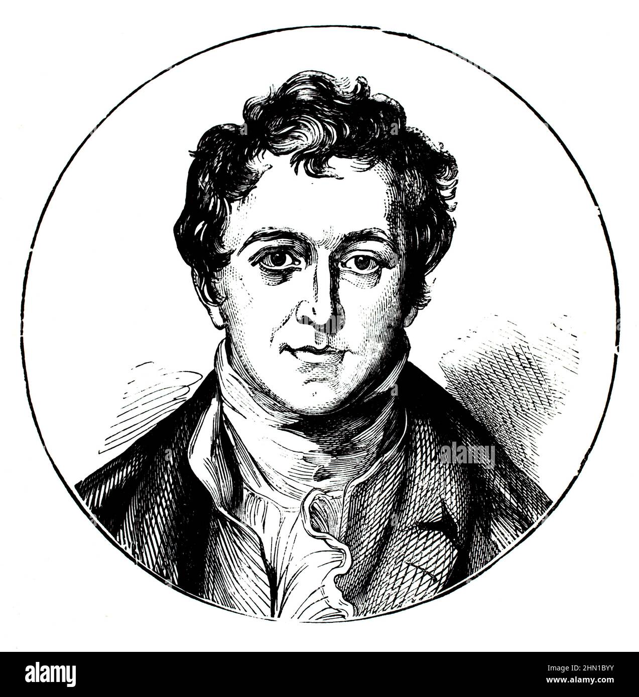 Science History, portrait of English chemist and inventor Sir Humphry Davy Stock Photo
