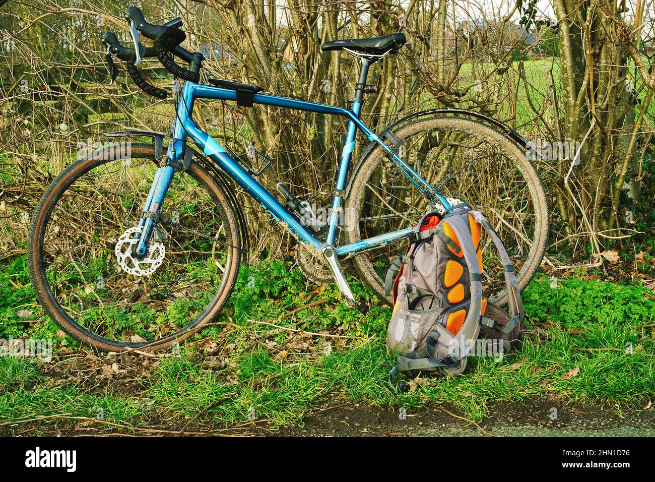 dirty gravel bike after long bike ride Stock Photo Alamy