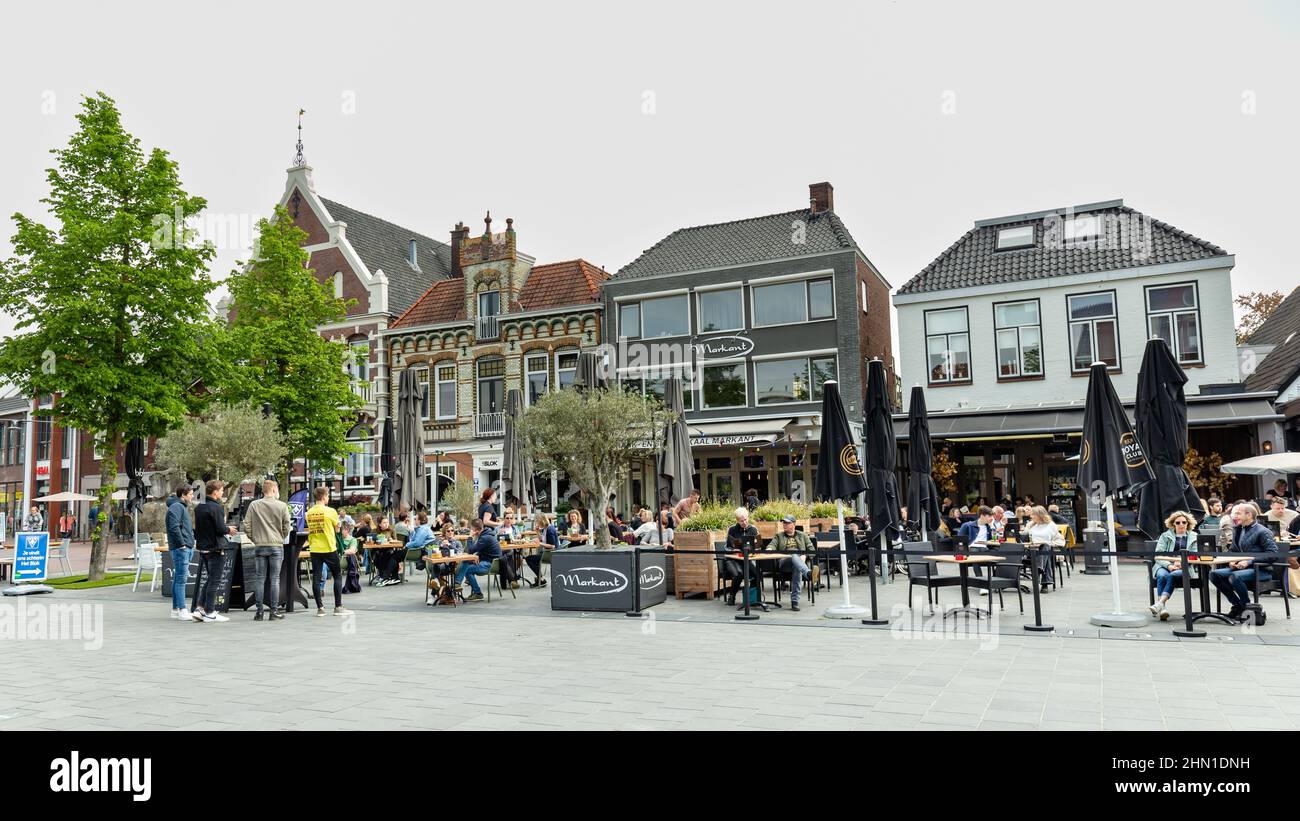 Lichtenvoorde, The Netherlands - May 14, 2021: Historic market square in th center of Lichtenvoorde Achterhoek in Gelderland The Netherlands Stock Photo