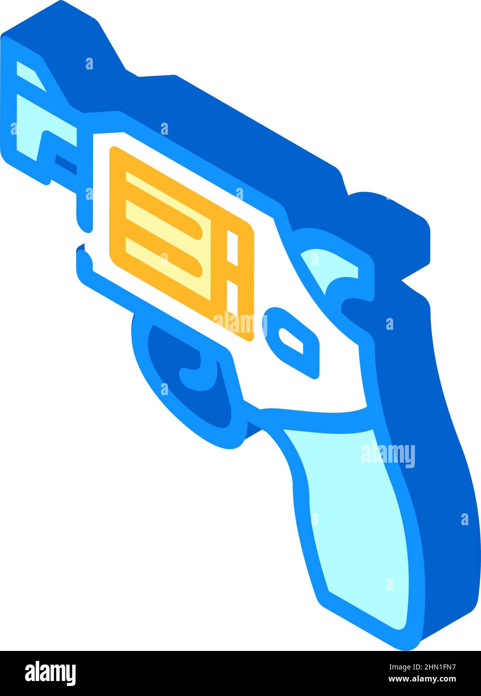 revolver gun isometric icon vector illustration Stock Vector Image ...