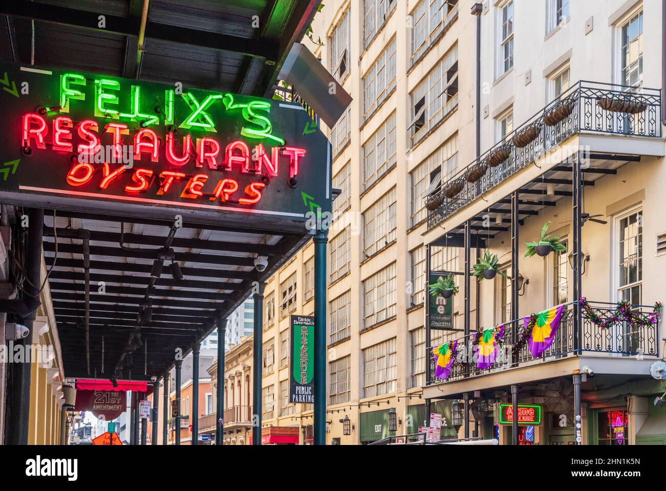 Felix's Restaurant and Oyster House, New Orleans French Quarter, Louisiana, USA Stock Photo