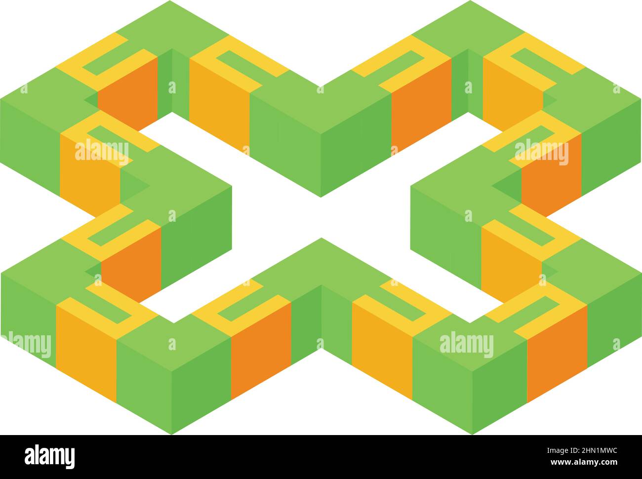 Star constructor toy icon isometric vector. Popit game. Stress sensory Stock Vector