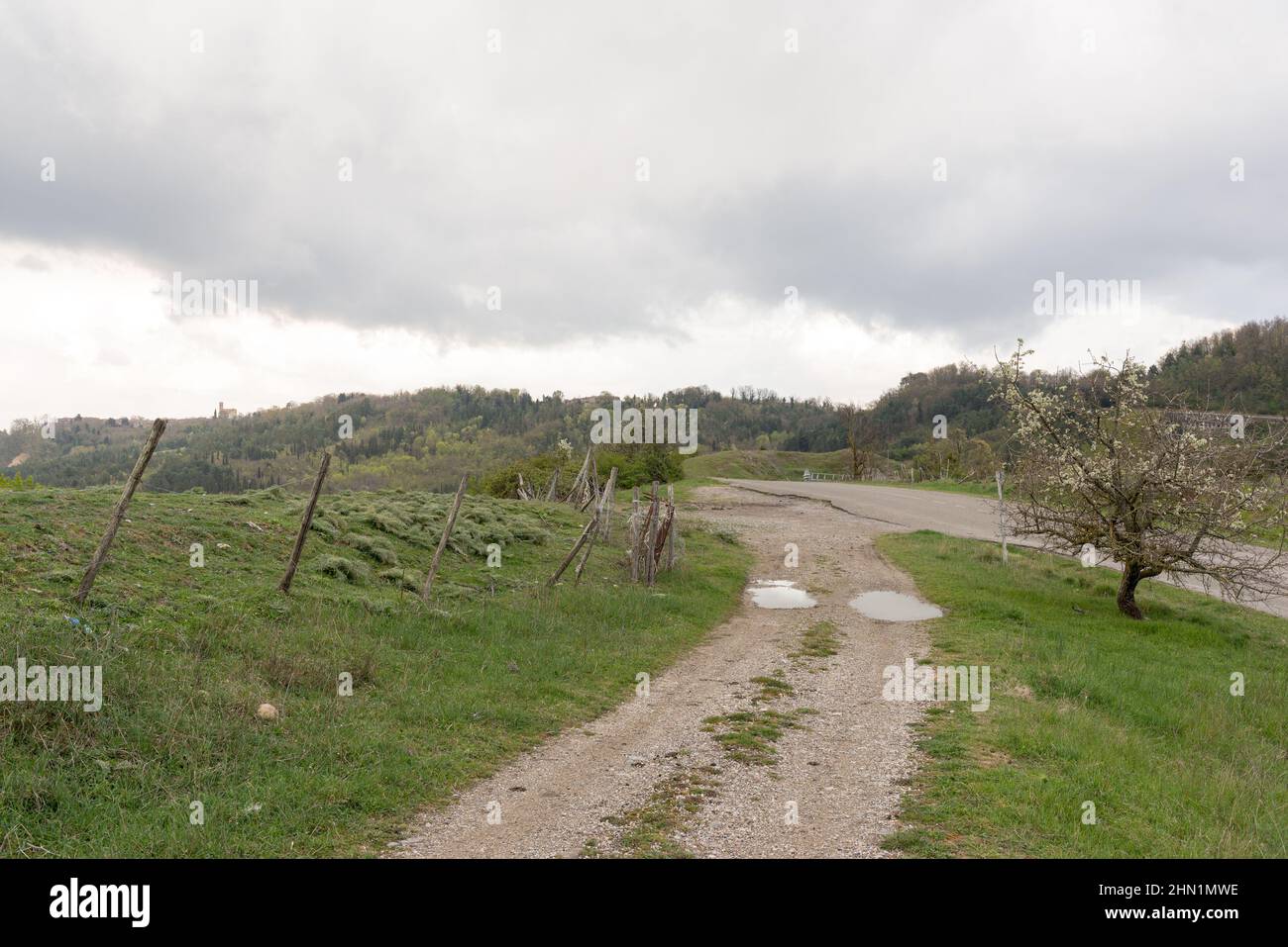Countryside view in april in Italy Stock Photo - Alamy