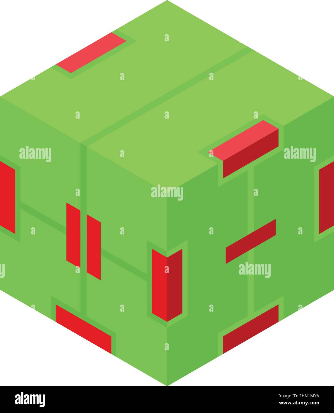 Play cube icon isometric vector. Popit toy. Game stress Stock Vector