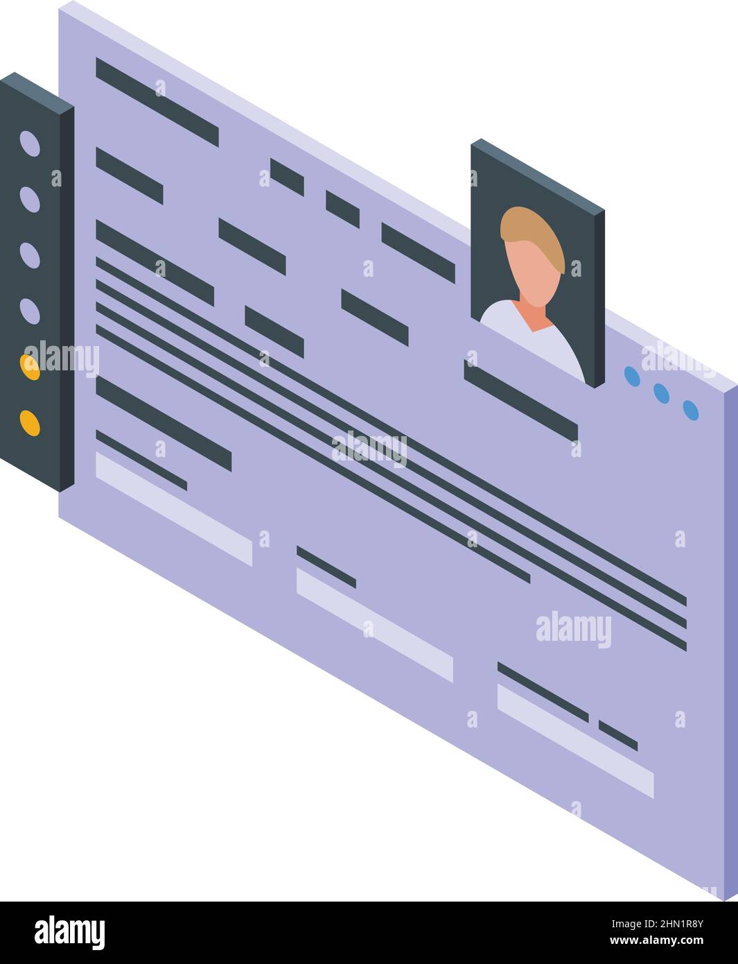 Online know client icon isometric vector. Customer kyc. Business ...