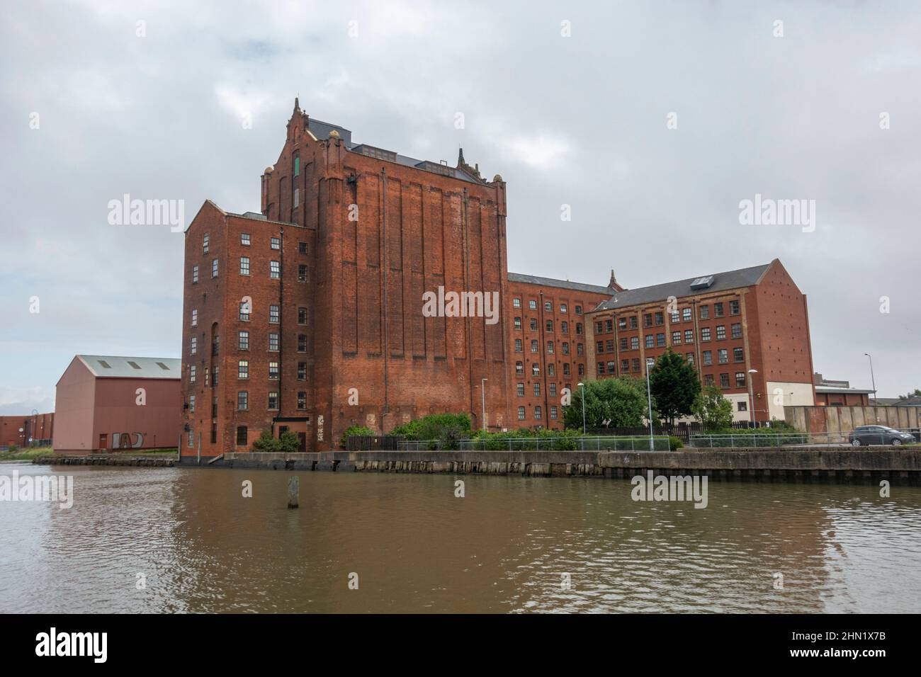 The Victoria Flour Mill in Grimsby, North East Lincolnshire, UK. Stock Photo