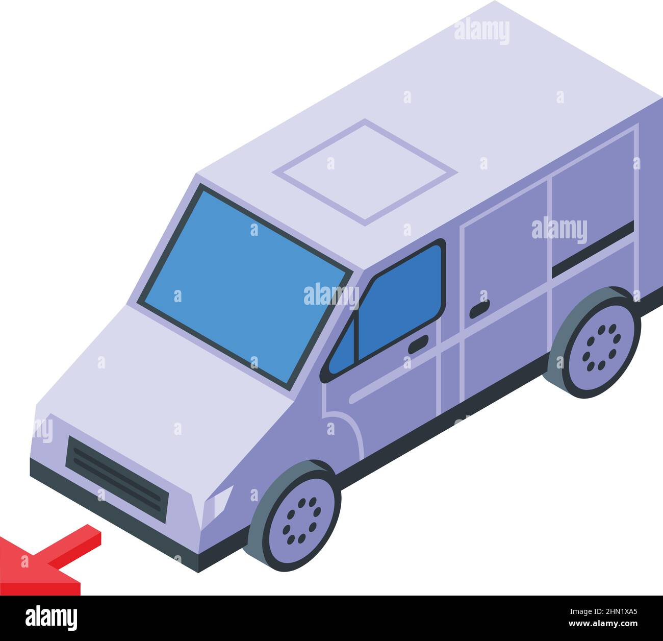 Truck delivery icon isometric vector. Free shipping. Express service Stock Vector