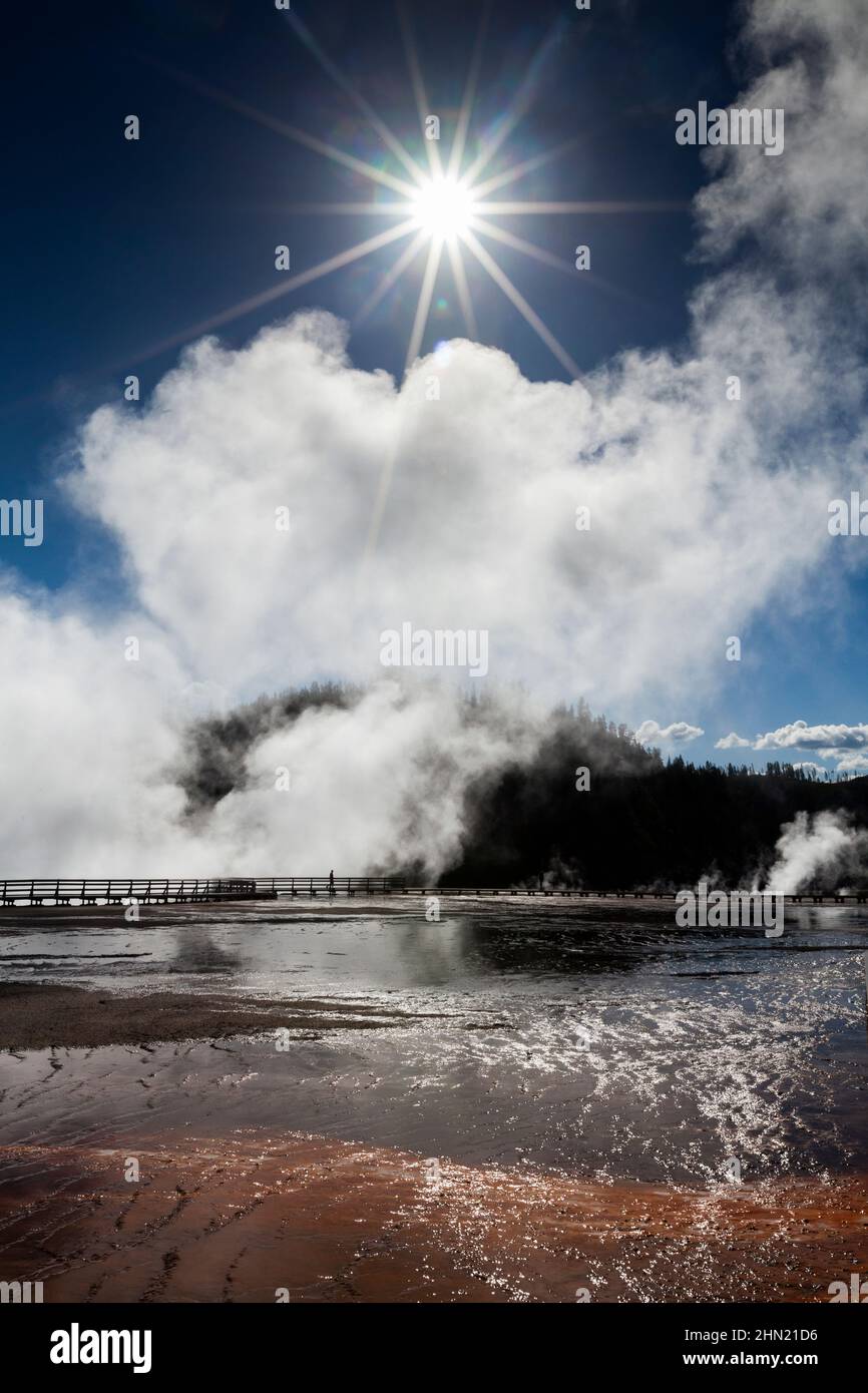 Yellowstone Rising Sun Steam rising from excelsior hi-res stock photography and images - Alamy