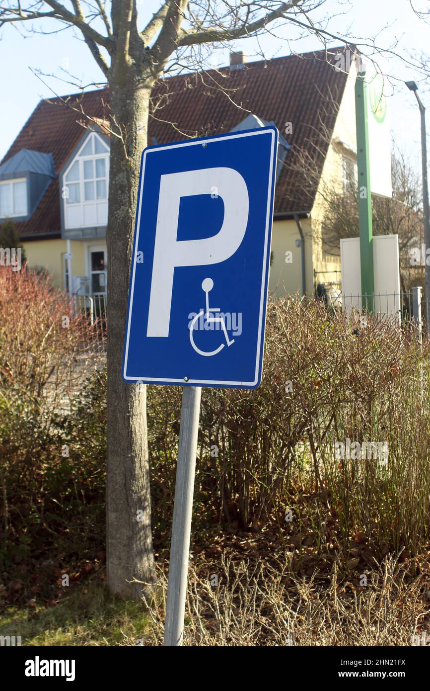Sign Indicating A Parking Space For The Disabled Stock Photo Alamy