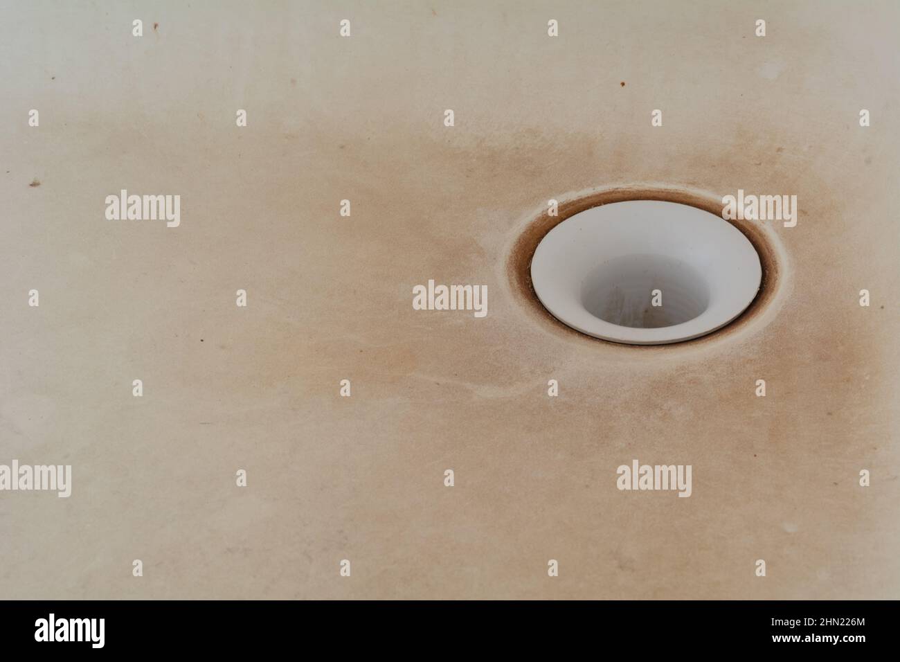 Rusty kitchen sink. The sink was covered with rust due to poor quality