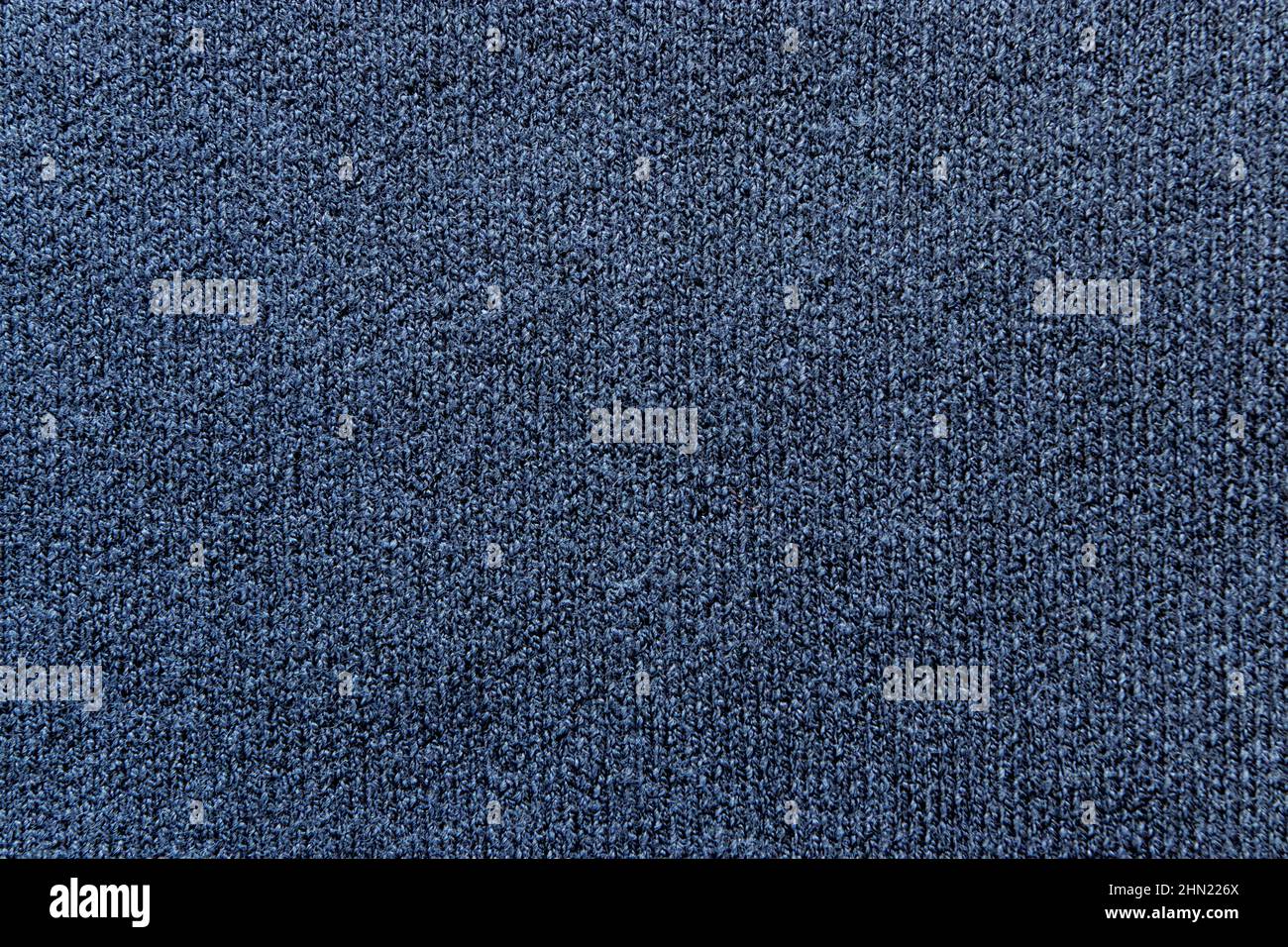 Dark heather blue viscose and polyester jersey fabric texture swatch Stock Photo