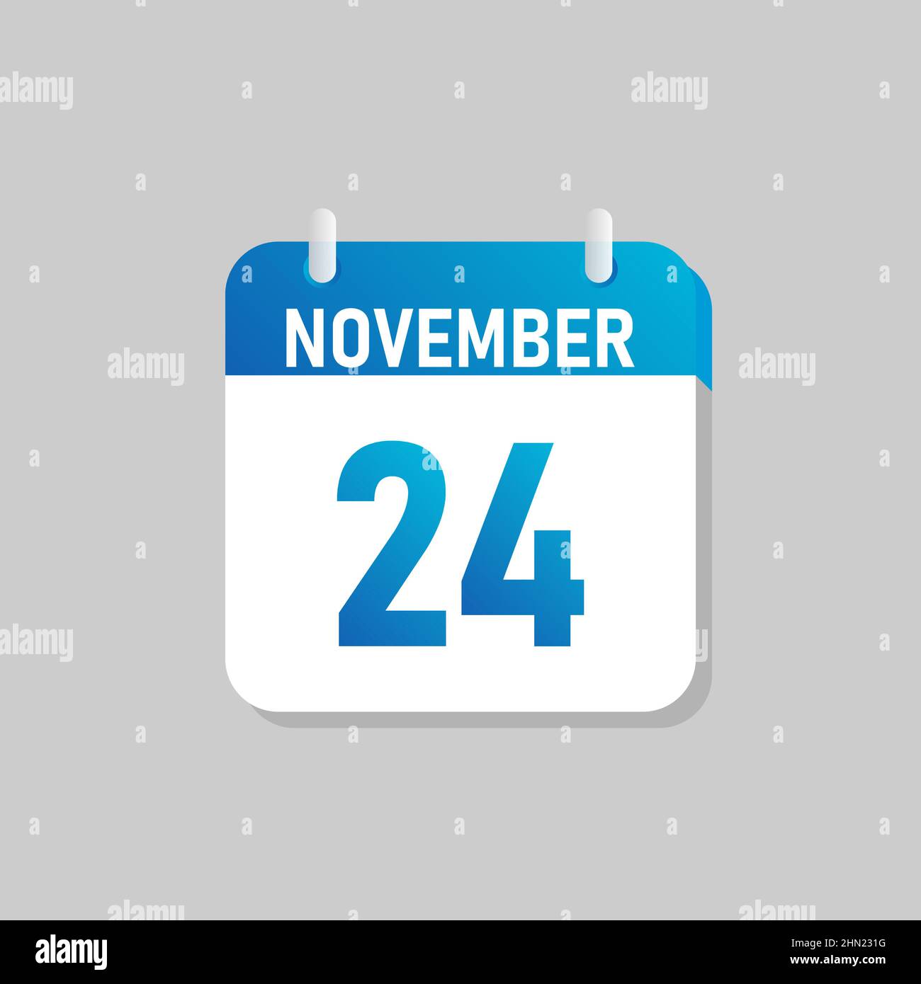 White daily calendar Icon November in a Flat Design style. Easy to edit ...