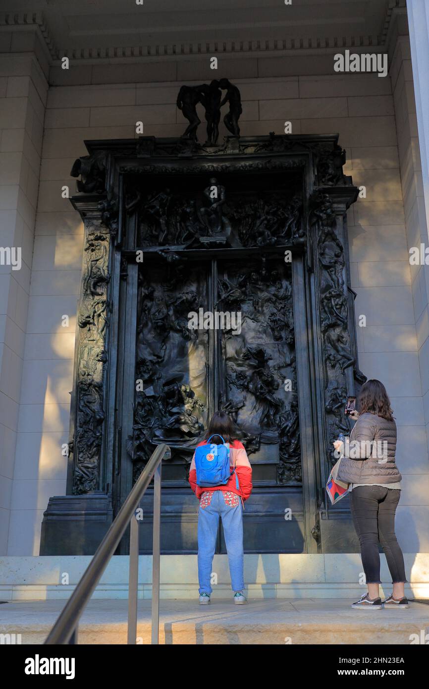 The Gates of Hell by Auguste Rodin display in Rodin Museum.Philadelphia.Pennsylvania.USA Stock Photo