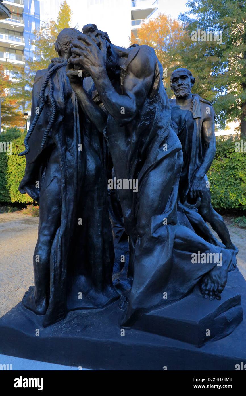 Auguste Rodin S The Burghers Of Calais Display In The Garden Of Rodin Museum Philadelphia