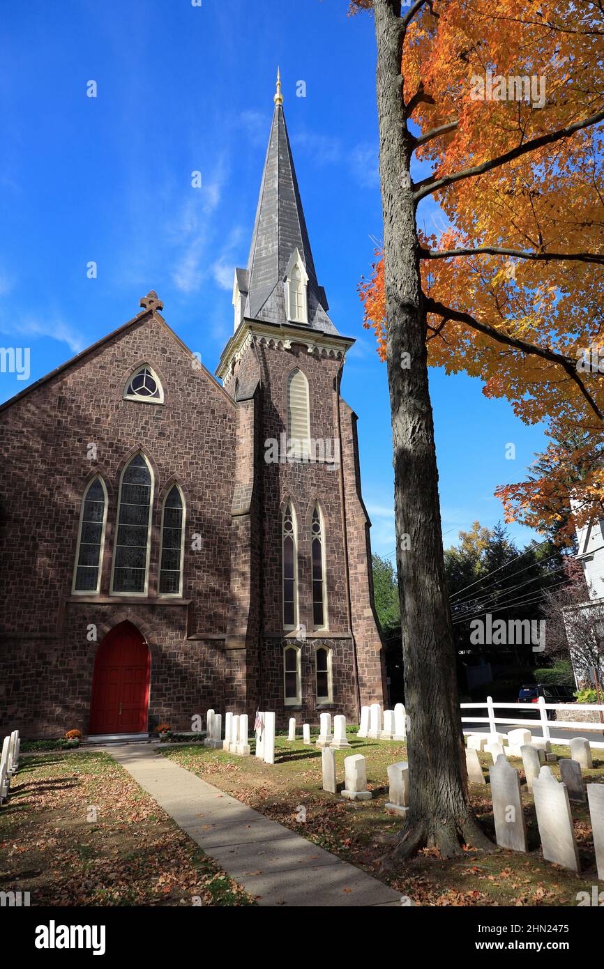 Doylestown Presbyterian Church and cemetery in Doylestown.Pennsylvania