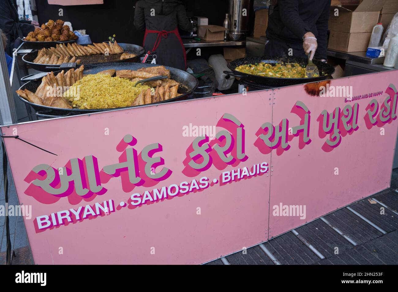 Indian street food stall outside the South Bank centre in London