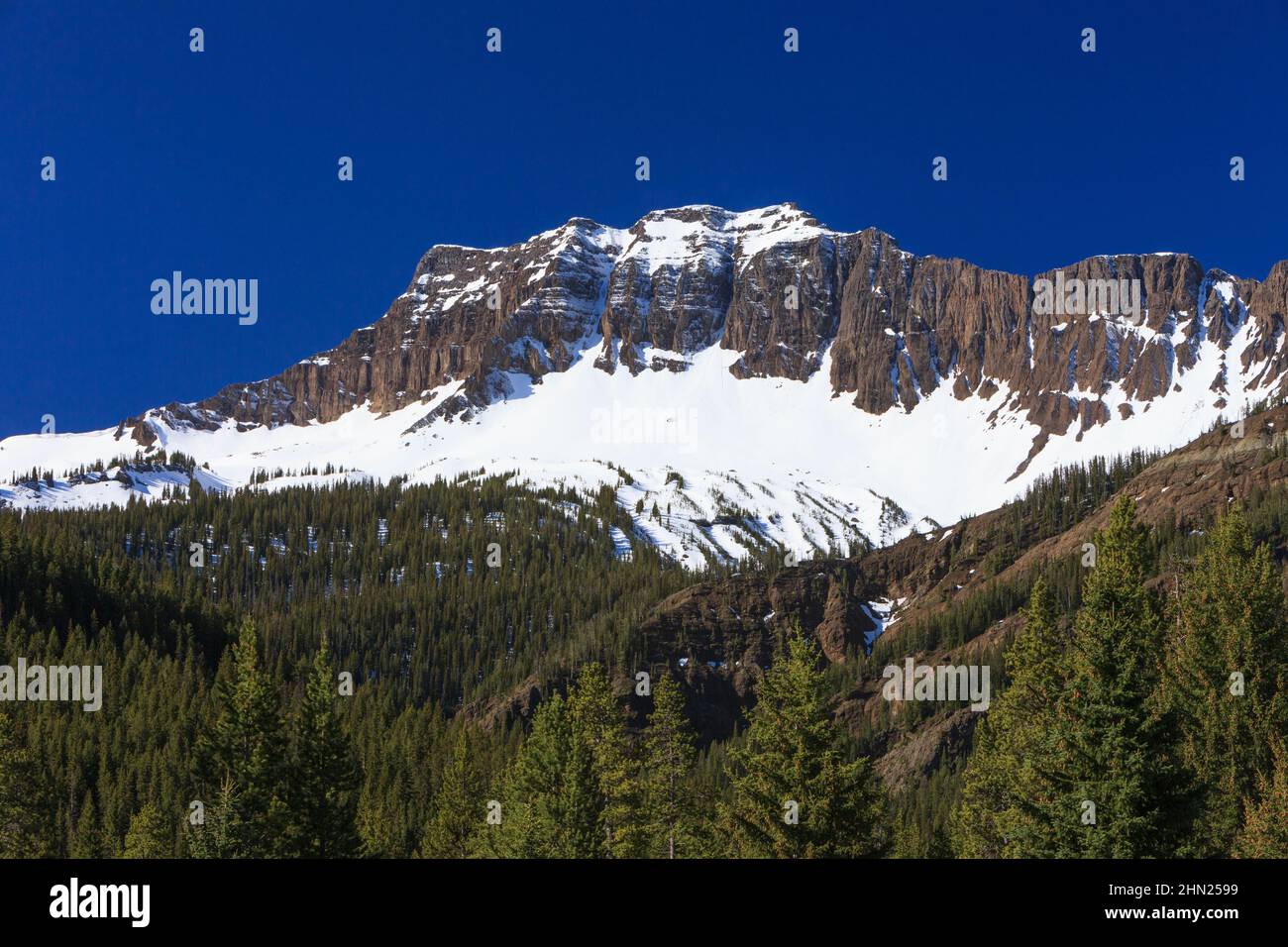 Republic Mountain southeast of Cooke City, Bear Tooth highway, Montana Stock Photo