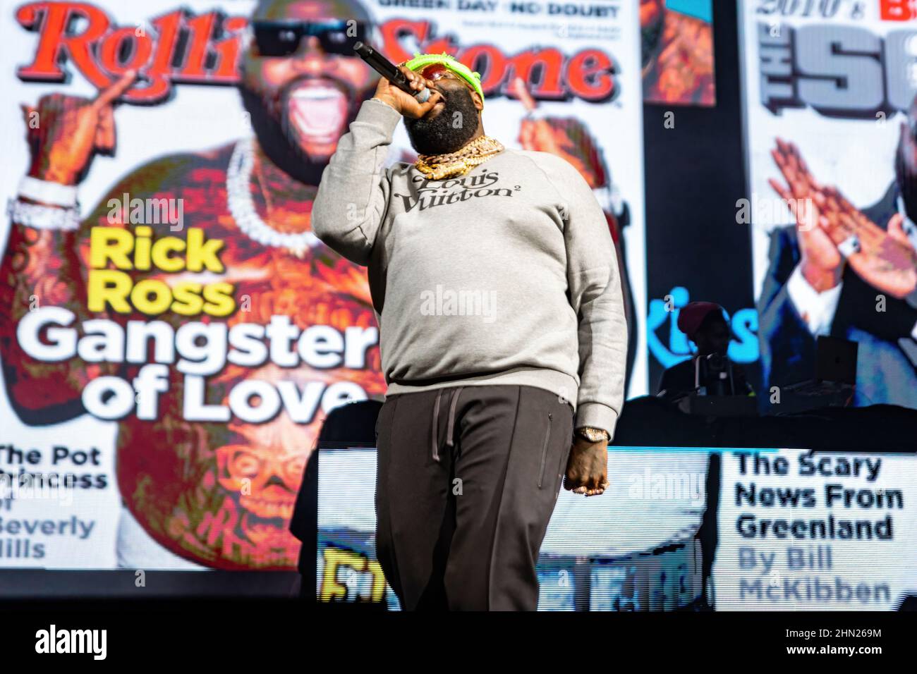 William Leonard Roberts II, known professionally as Rick Ross, is an American rapper and record executive during 2022 Legendz of the Streetz Miami tou Stock Photo