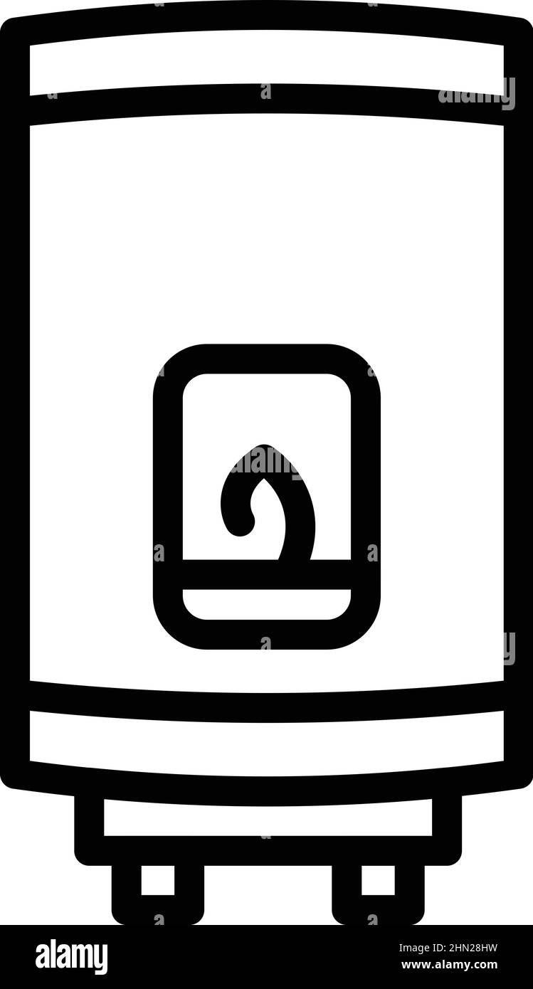 Gas boiler temperature icon outline vector. Home heater. Energy system Stock Vector Image & Art