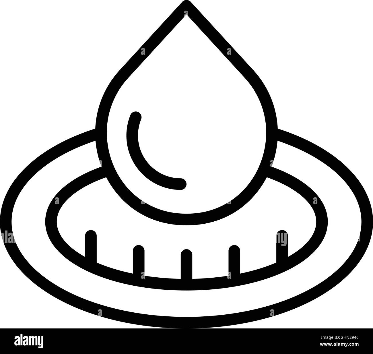 Drip irrigation system icon outline vector. Water garden. Automatic farm Stock Vector