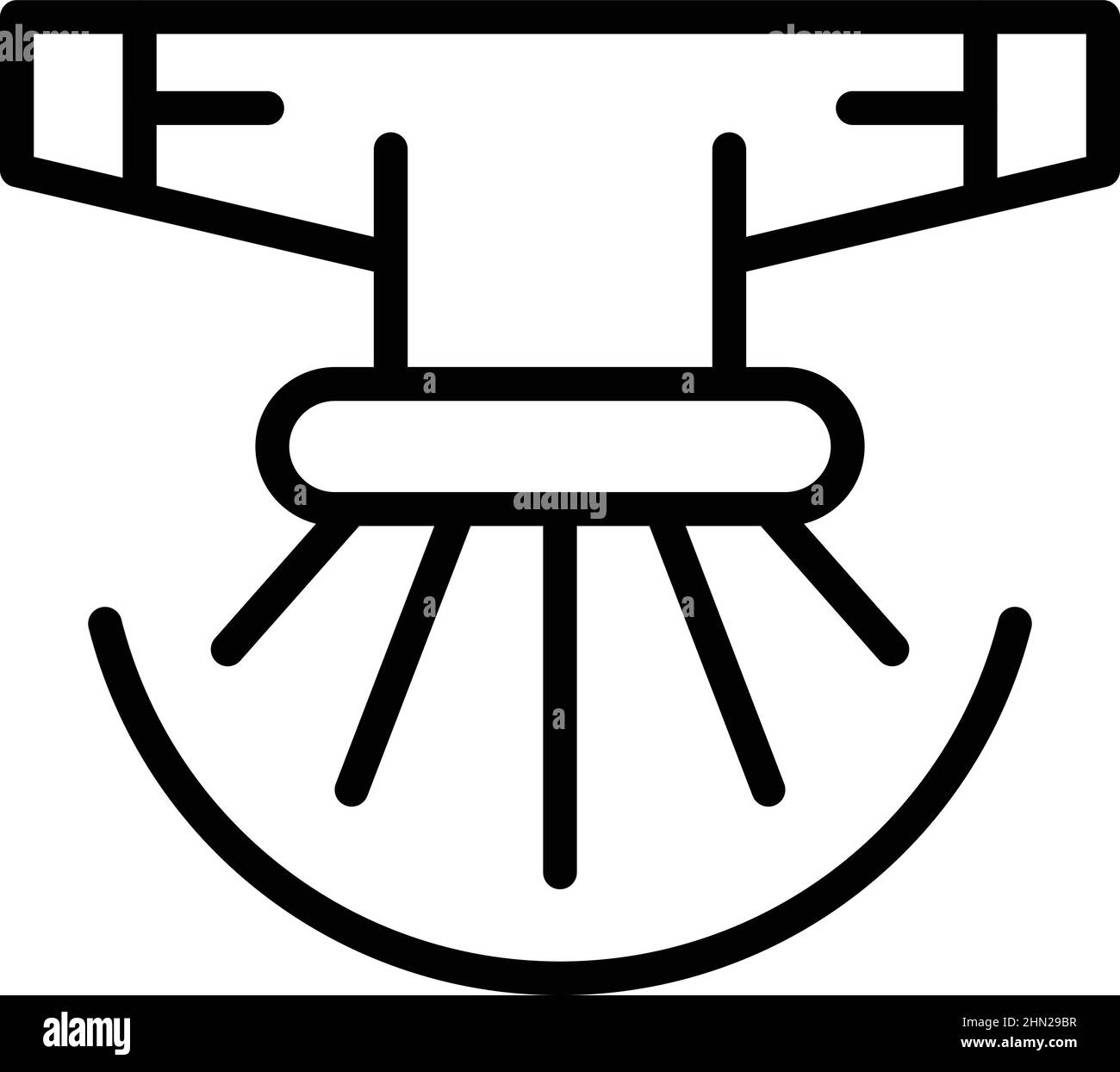 Automatic sprinkler icon outline vector. Soil irrigation. Garden water ...