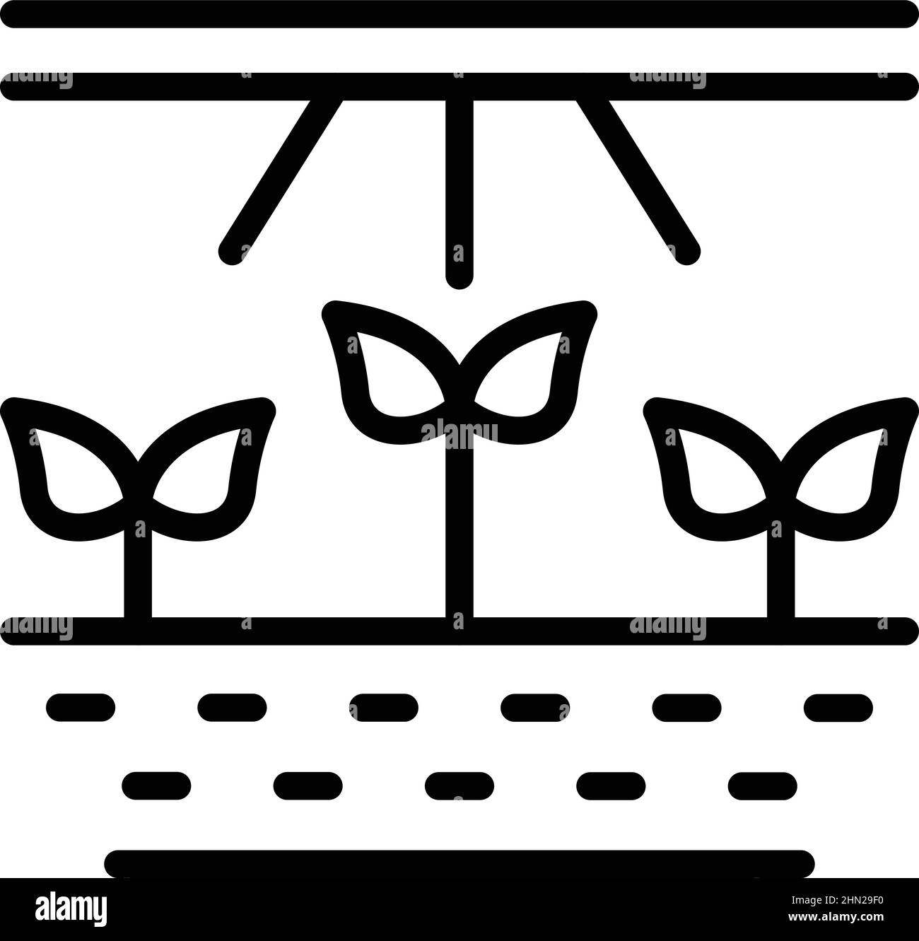 Plant irrigation icon outline vector. Water system. Garden drip Stock ...