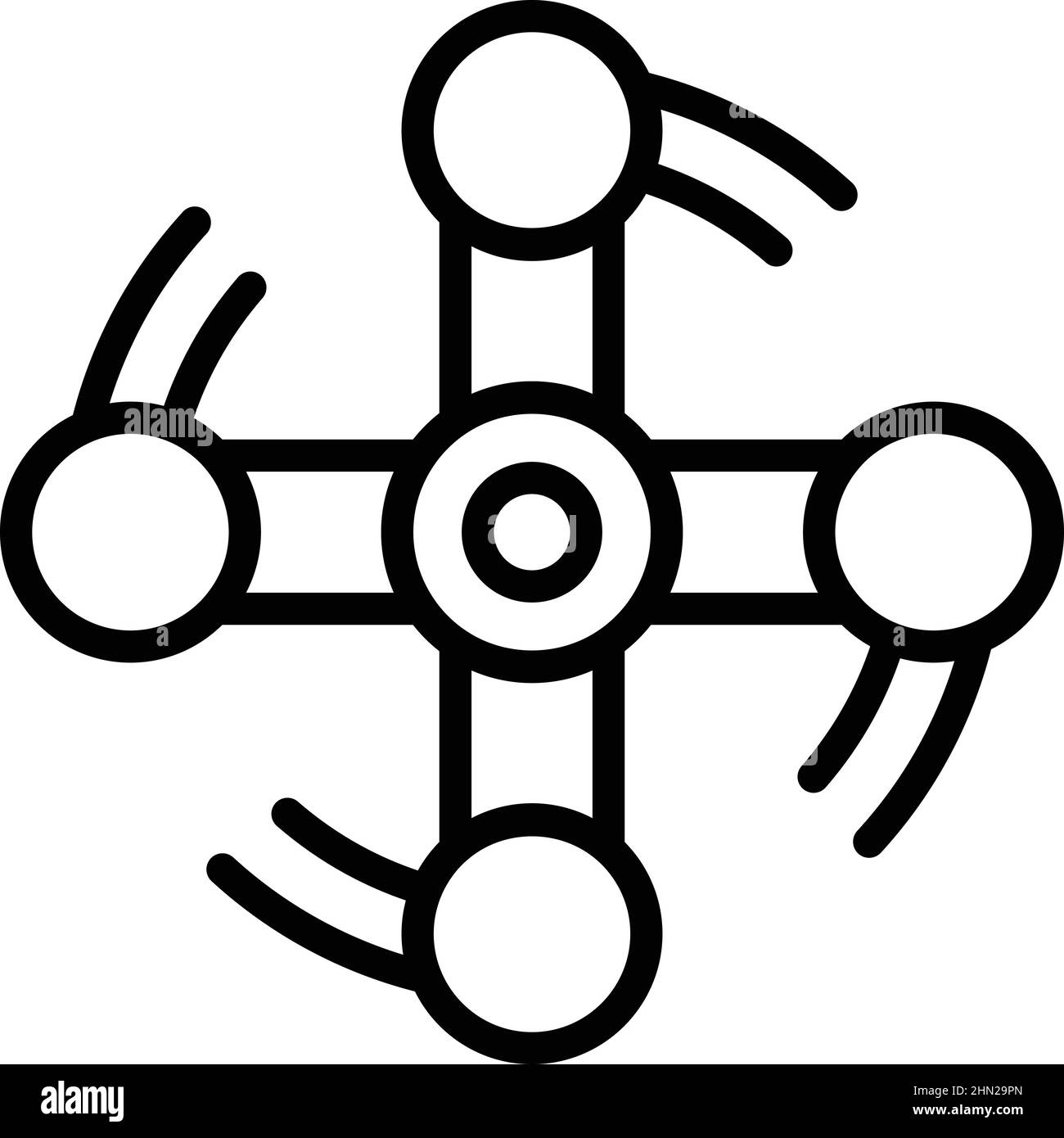 Automatic water irrigation icon outline vector. Drip system. Farm pipe ...