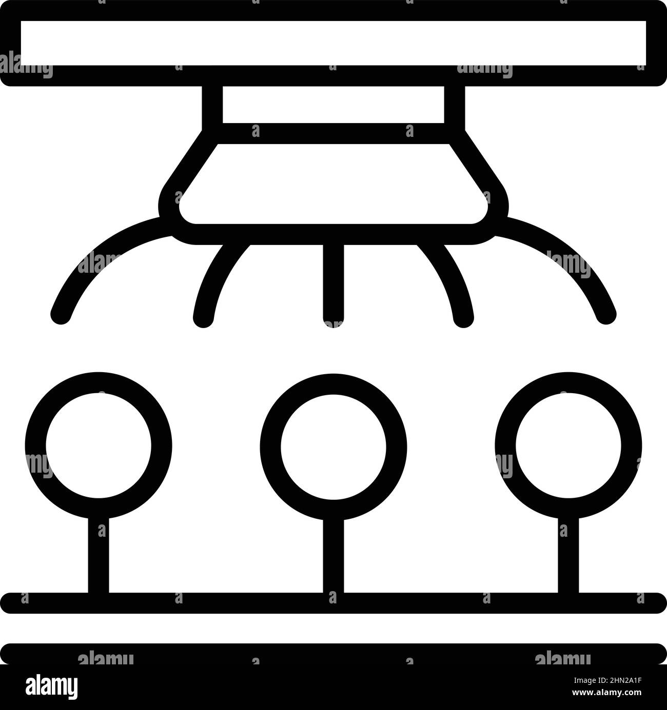 Garden water system icon outline vector. Automatic farm. Hose drip ...