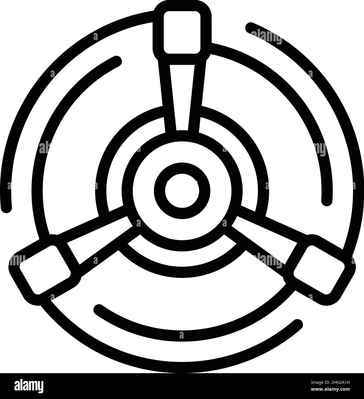 Water garden vent icon outline vector. Drip system. Automatic farm Stock Vector