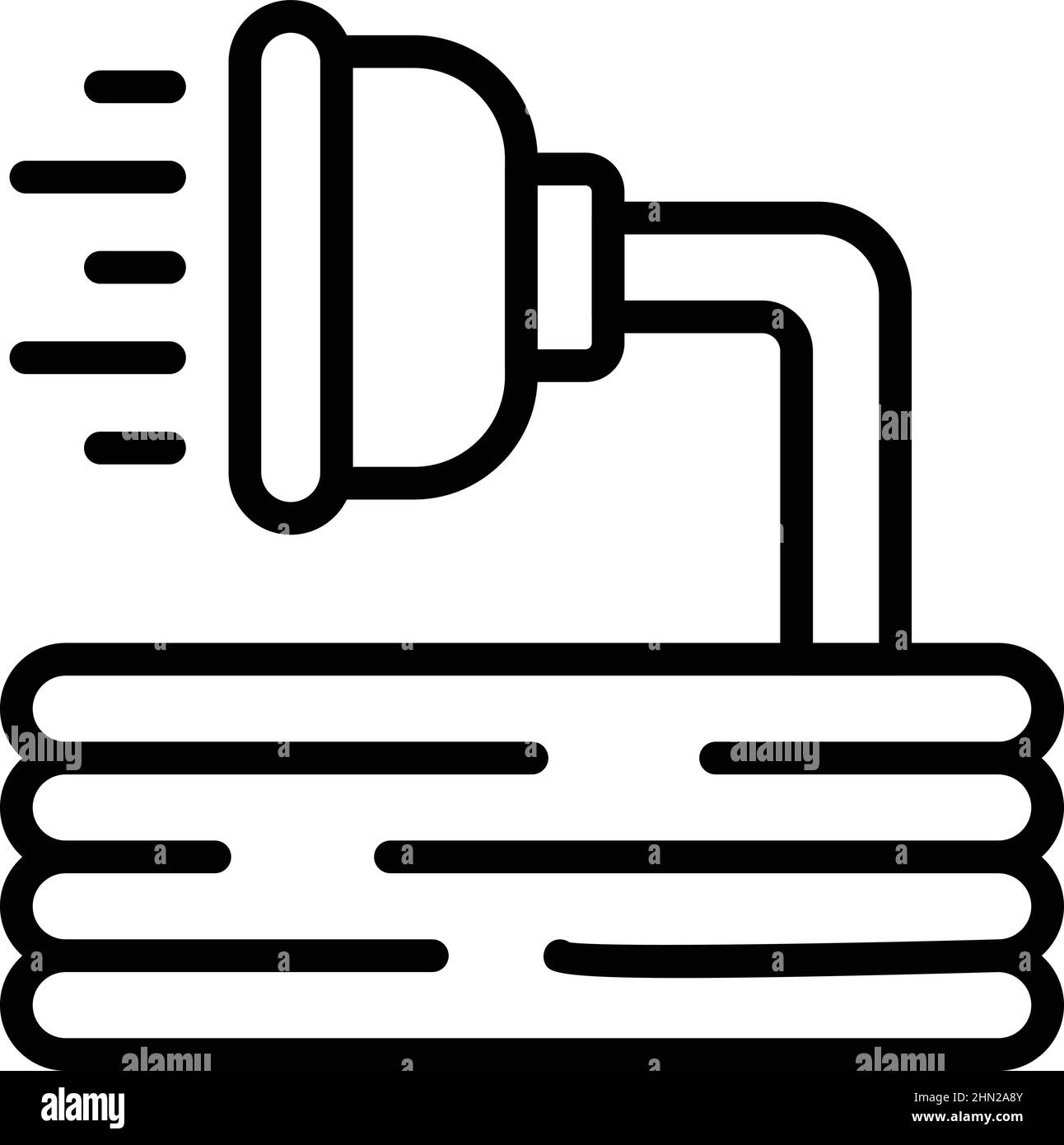 Garden water hose icon outline vector. Irrigation system. Farm pipe Stock Vector