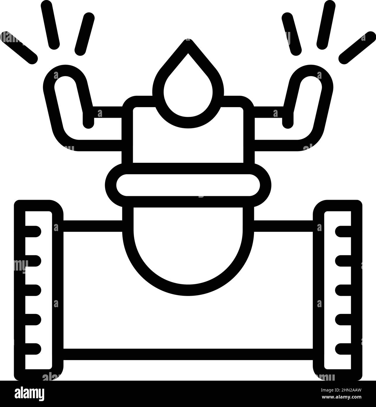 Water sprinkler icon outline vector. Drip system. Farm irrigation Stock ...