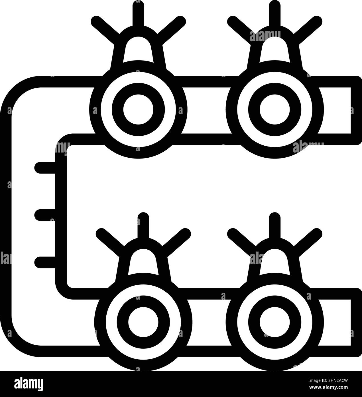Sprinkler pipe icon outline vector. Water system. Farm garden Stock ...