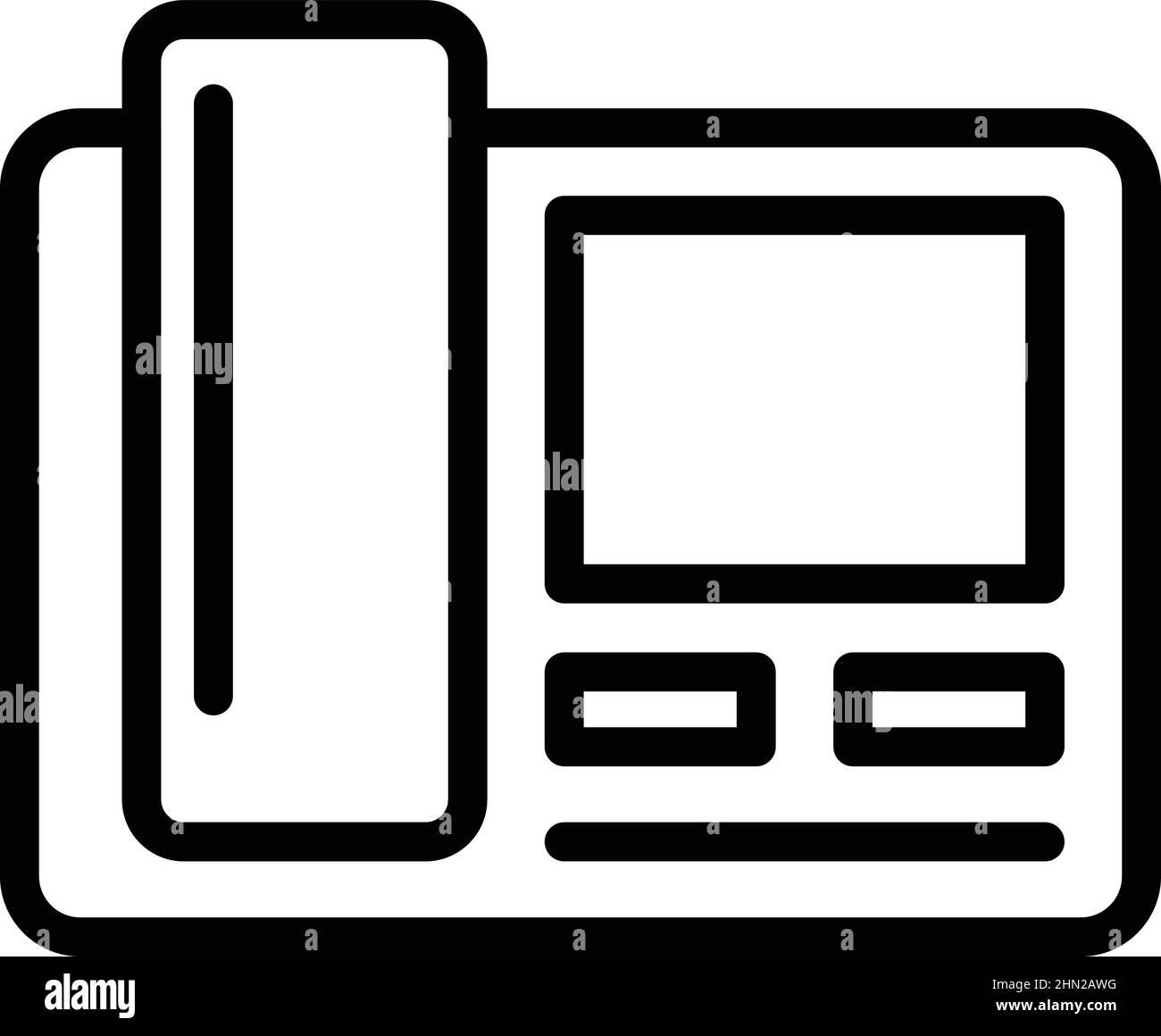 Video intercom camera icon outline vector. Security bell. Control ...