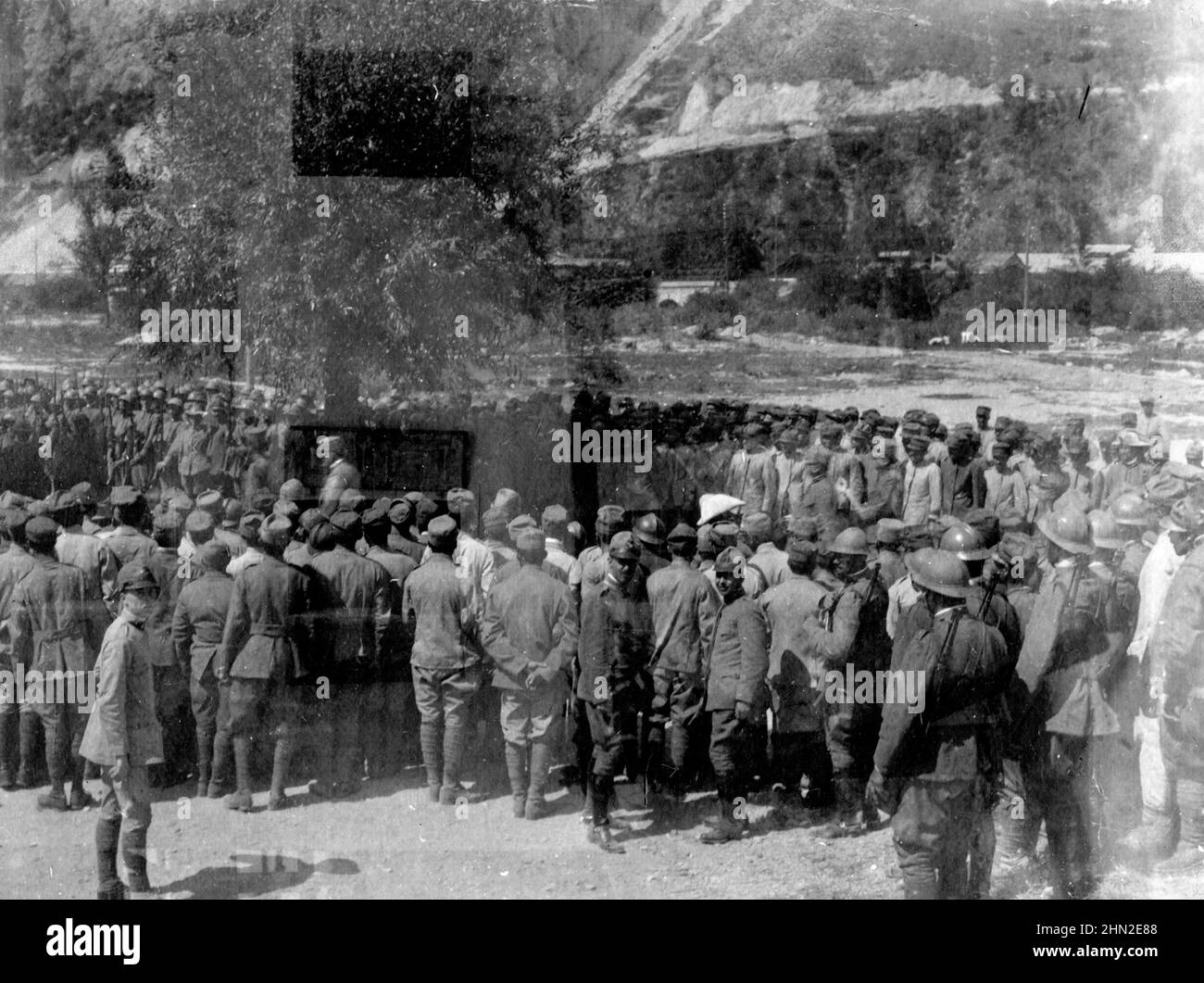 Prima Guerra Mondiale - Tribunale di guerra a Grigno, Valsugana 22 agosto 1917 Stock Photo