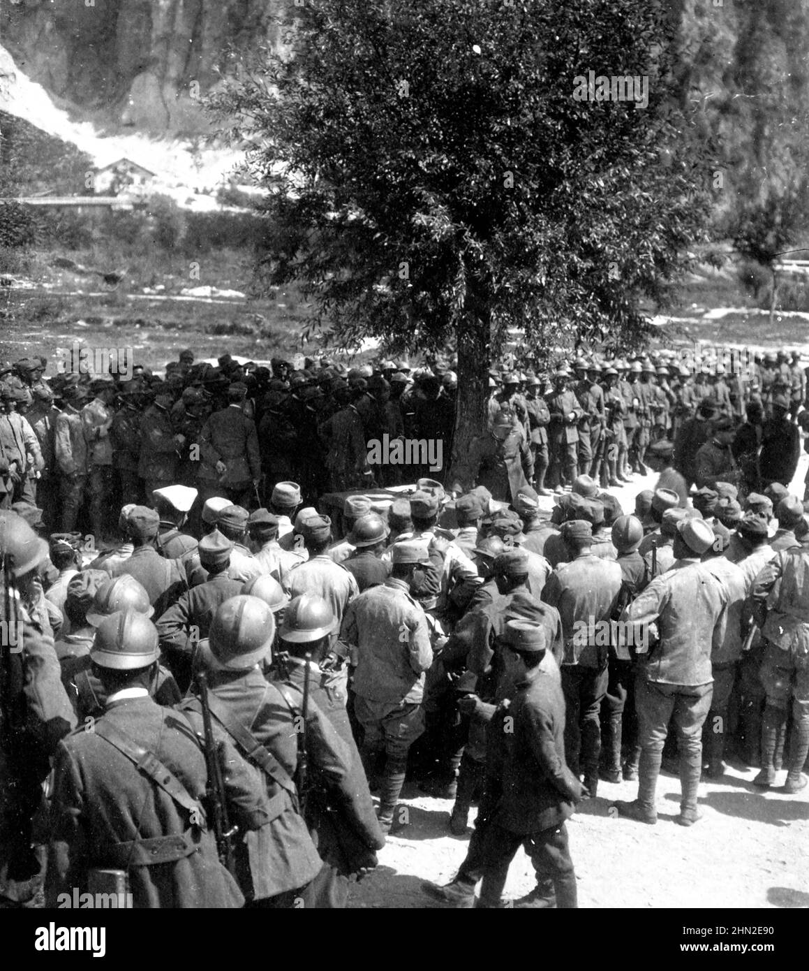 Prima Guerra Mondiale - Tribunale di guerra a Grigno, Valsugana 22 agosto 1917 Stock Photo