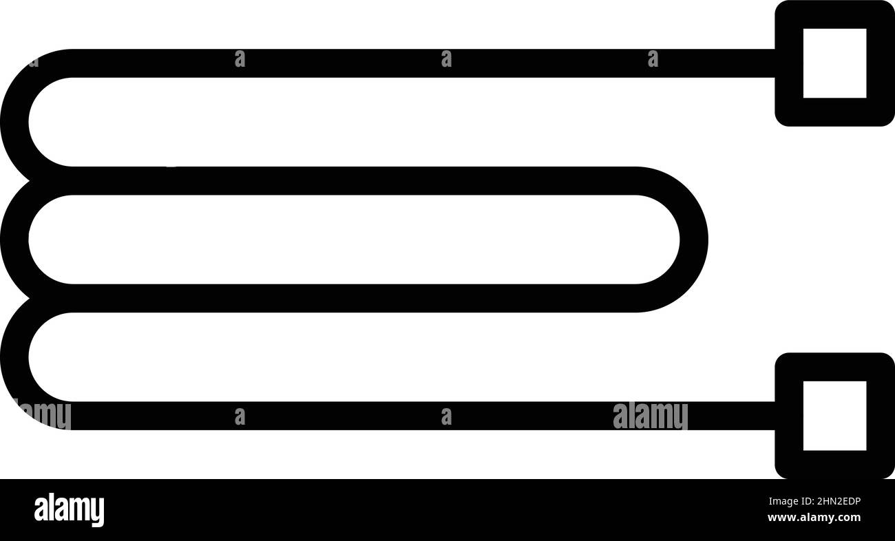 Heating control icon outline vector. Radiator heater. Domestic panel