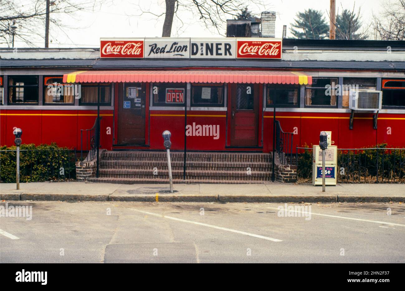 1930s era red landmark facade town city hires stock photography and