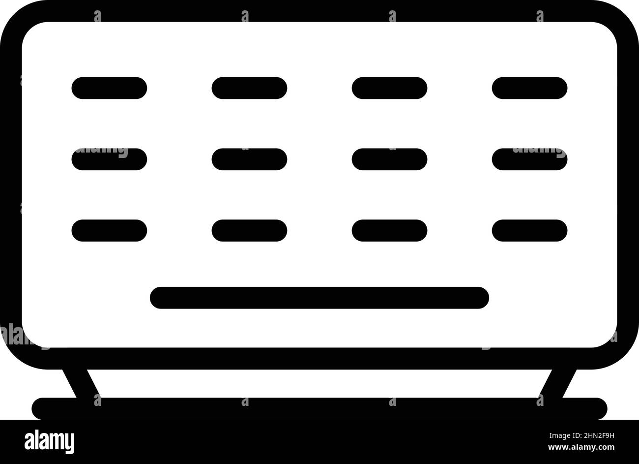 Floor radiator icon outline vector. Electric heater. Convector boiler ...