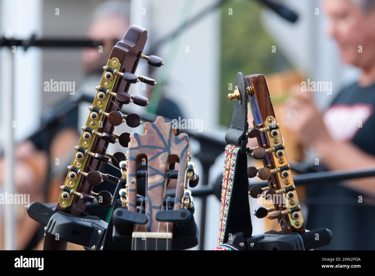 Traditional musical instruments for playing Andean folk music Stock